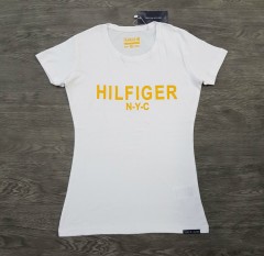 TOMMY HILFIGER Ladies T-Shirt (WHITE) (S - M - L - XL) 