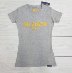 TOMMY HILFIGER Ladies T-Shirt (GRAY) (S - M - L - XL)