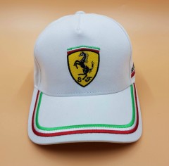 FERRARI Mens Cap (WHITE) (Free Size )