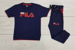FILA Boys 2 Pcs T-Shirt + Pants Sport Set (NAVY) (2 to 8 Years) 