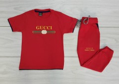 GUCCI Boys 2 Pcs T-Shirt + Pants Sport Set (RED) (2 to 8 Years)