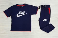 NIKE Boys 2 Pcs T-Shirt + Pants Sport Set (NAVY) (2 to 8 Years)
