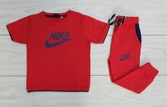 NIKE  Boys 2 Pcs T-Shirt + Pants Sport Set (RED) (2 to 8 Years)