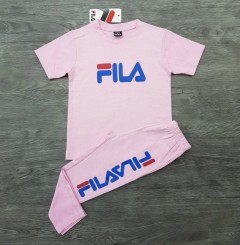 FILA  Boys 2 Pcs T-Shirt + Pants Sport Set (LIGHT PINK) (2 to 12 Years)