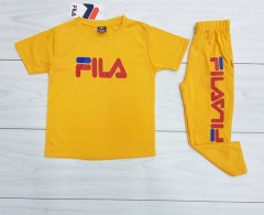 FILA Boys 2 Pcs T-Shirt + Pants Sport Set (ORANGE) (2 to 12 Years)