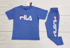FILA Boys 2 Pcs T-Shirt + Pants Sport Set (BLUE) (2 to 12 Years)