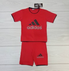 ADIDAS Boys 2 Pcs T-Shirt + Short Sport Set (RED) (2 to 7 Years) 