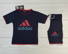 ADIDAS Boys 2 Pcs T-Shirt + Short Sport Set (NAVY) (2 to 7 Years)