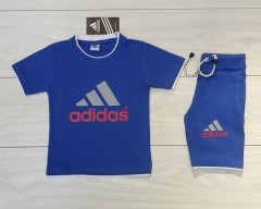 ADIDAS Boys 2 Pcs T-Shirt + Short Sport Set (BLUE) (2 to 10 Years)