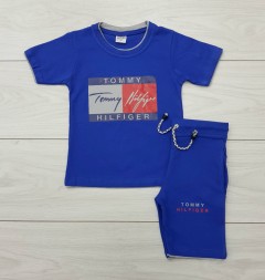 TOMMY HILFIGER Boys 2 Pcs T-Shirt + Short Sport Set (BLUE) (2 to 10 Years)