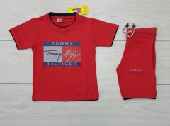 TOMMY HILFIGER Boys 2 Pcs T-Shirt + Short Sport Set (RED) (2 to 10 Years) 