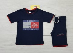 TOMMY HILFIGER Boys 2 Pcs T-Shirt + Short Sport Set (NAVY) (2 to 10 Years)