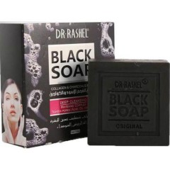 DR-RASHEL BLACK SOAP collagen & charcoal soap (100g) (MA)