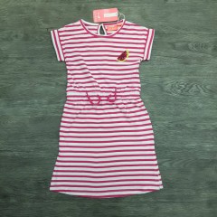 KNOT SO BAD Girls Tunik (PINK - WHITE) (3 to 8 Years)