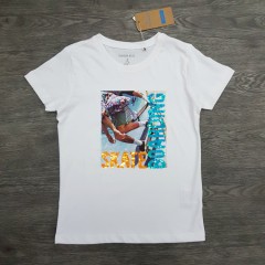 TAMNOON Boys T-Shirt (WHITE) (8 to 14 Years)