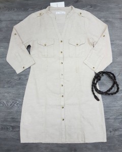 MANGO Ladies Shirt Dress (CREAM) (S - M - L - XL - XXL)