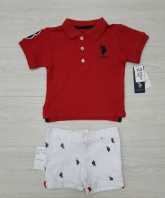 U.S.POLO ASSN Boys T-Shirt And Shorts Set (RED) (2 to 10 Years)