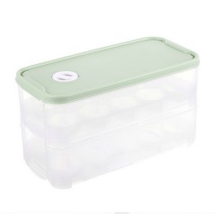 GENERIC Refrigerator Egg Storage Box (DOUBLE FLOOR) (GREEN)
