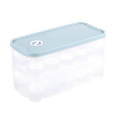 GENERIC Refrigerator Egg Storage Box (DOUBLE FLOOR) (BLUE)