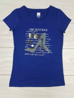 TISAIA Ladies T-Shirt (BLUE) (XXS - XS - S - M - L - XL - XXL)