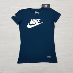 NIKE Ladies T-Shirt (GREEN - BLUE) (M)