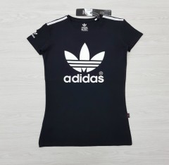 ADIDAS Ladies T-Shirt (BLACK) (S - M - L - XL)