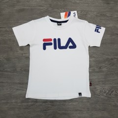 FILA Boys T-Shirt (WHITE) (6 to 12 Years)