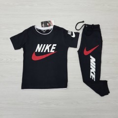 NIKE  Boys 2 Pcs T-Shirt + Pants Sport Set (BLACK) (2 to 12 Years)