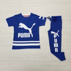 PUMA Boys 2 Pcs T-Shirt + Pants Sport Set (BLUE) (2 to 8 Years)