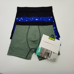HEMA 3 Pcs Mens Boxer Shorts  Pack (Random Color) (S - M - L - XL -XXL)