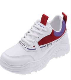 Ladies Sneakers (WHITE-RED-PURPLE)(36 to38)