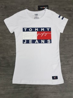 TOMMY HILFIGER Ladies T-Shirt (WHITE) (S - M - L - XL)