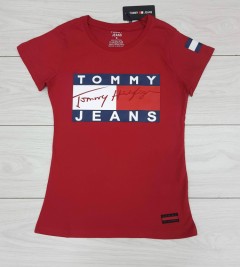 TOMMY HILFIGER  Ladies T-Shirt (RED) (S - M - L - XL)