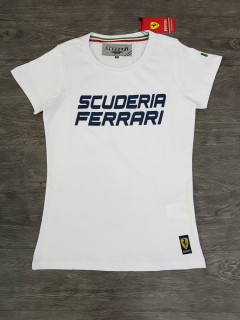 FERRARI Ladies T-Shirt (WHITE) (S - M - L - XL)