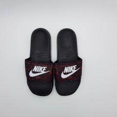 NIKE Mens Slippers (BLACK - RED) (44)