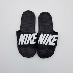 NIKE Mens Slippers (BLACK - WHITE) (44 to 45)