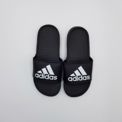 ADIDAS Ladies Slippers (BLACK - WHITE) (36 to 40)