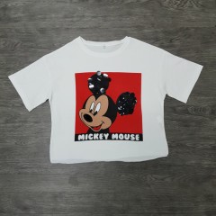 MICKEY MOUSE Ladies Turkey T-Shirt (WHITE) (S - M - L - XL)