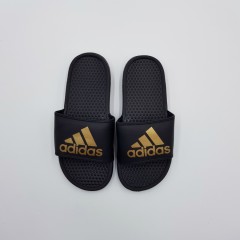 ADIDAS Ladies Slippers (BLACK - GOLD) (36 to 40)