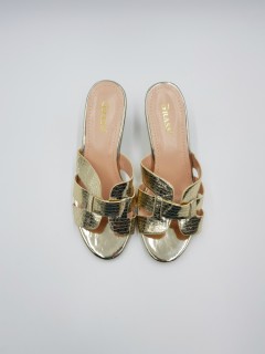 CLOWSE Ladies Sandals Shoes (36 to 41) (S-99- GOLD)
