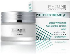 EVELINE WHITE EXTREME 3D Deep whitening Anti-wrinkle Cream night 6effects in 1(mos)(CARGO)