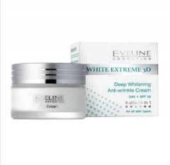 EVELINE WHITE EXTREME 3D Deep whitening Anti-wrinkle Cream DAY6effects in 1(mos)
