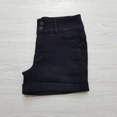 WALLFLOWER Ladies Short Jeans (BLACK) (XS - S - M - L)