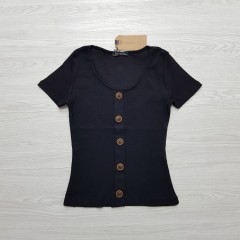 NEW PAVORI Ladies Turkey T-Shirt (BLACK) (S - M - L)