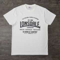 LONSDALE Mens T-Shirt (WHITE) (S - M - L - XL - XXL)