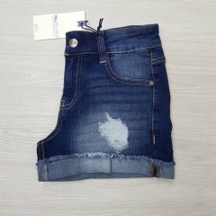 WALLFLOWER Ladies Short Jeans (DARK BLUE) (24 to 40)