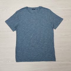 THE BASICS Mens T-Shirt (BLUE) (L)
