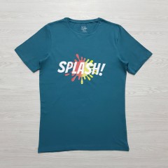 SPLASH Mens T-Shirt (GREEN - BLUE) (S - M - L - XL - XXL)