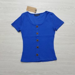 NEW PAVORI Ladies Turkey T-Shirt (BLUE) (S - M - L)