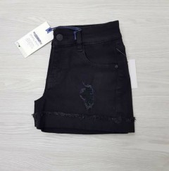 WALLFLOWER Ladies Short Jeans (BLACK) (24 to 44)